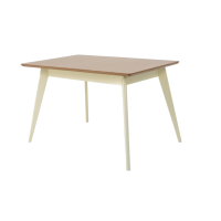 Стол Сканди 120, Слоновая кость/Натуральное дерево