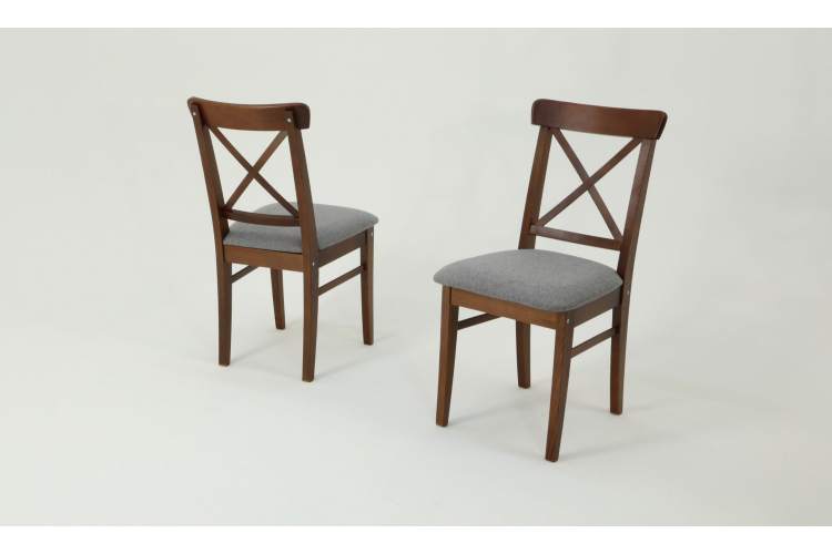 Обеденная группа Брамос К 100 орех со стульями Ингольф орех серый-4