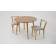 Стол Монте К 90 натур со стульями Франк натур велюр бежевый