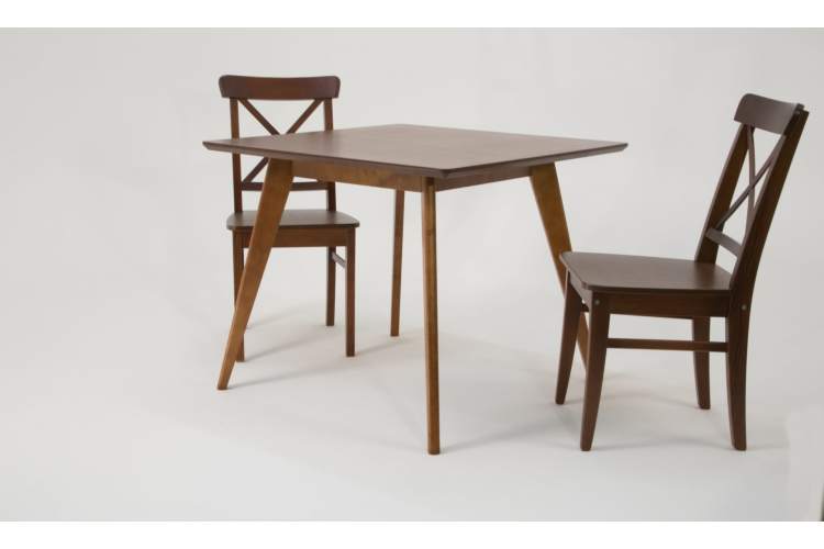 Стол Сканди М 90 орех со стульями Ингольф орех-1