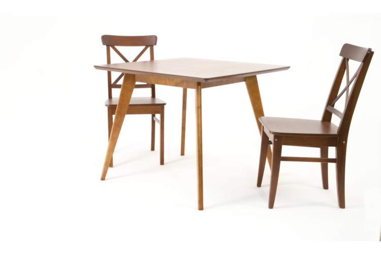 Стол Сканди М 90 орех со стульями Ингольф орех