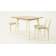 Стол Сканди М 90 слоновая кость/натур со стульями Франк слоновая кость велюр бежевый