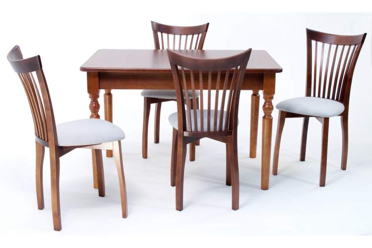 Обеденная группа Верди 120 со стульями Миранда орех/серый