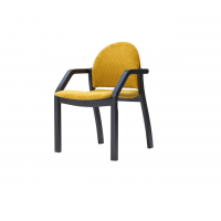 Стул-кресло Джуно 2.0 чёрный/жёлтый