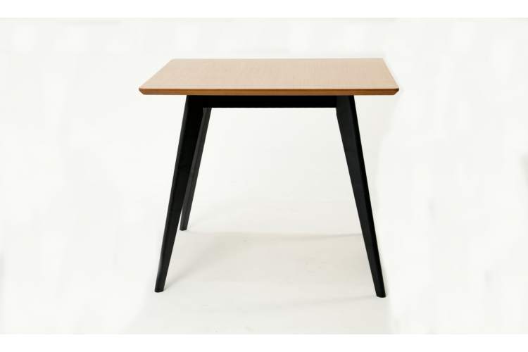 Стол Сканди М 90 чёрное дерево/натур-2