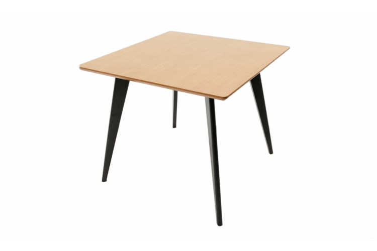 Стол Сканди М 90 чёрное дерево/натур