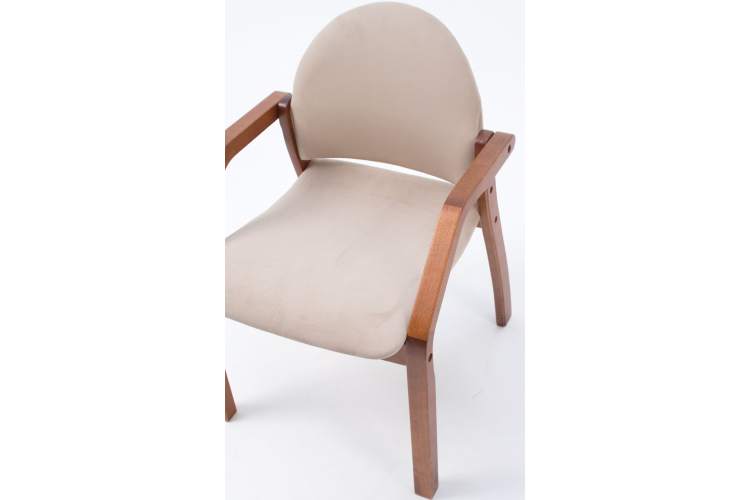 Стул-кресло Джуно 2.0, Орех/ Бежевый-17
