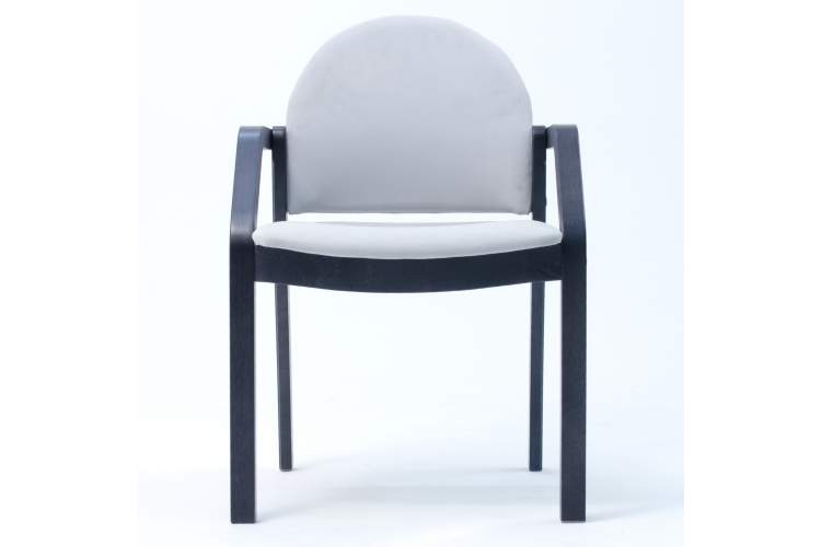 Стул-кресло Джуно 2.0 чёрное дерево/серый-1