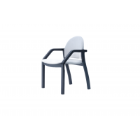 Стул-кресло Джуно 2.0 чёрное дерево/серый