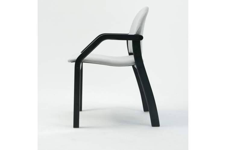 Стул-кресло Джуно 2.0 чёрное дерево/серый-10