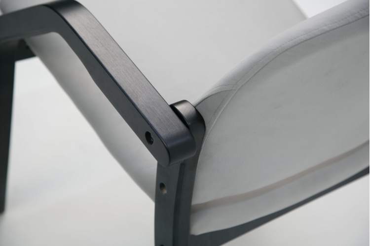 Стул-кресло Джуно 2.0 чёрное дерево/серый-8