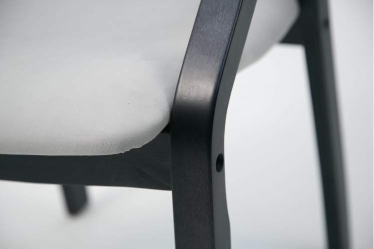 Стул-кресло Джуно 2.0 чёрное дерево/серый-6