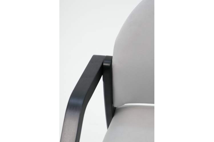 Стул-кресло Джуно 2.0 чёрное дерево/серый-5