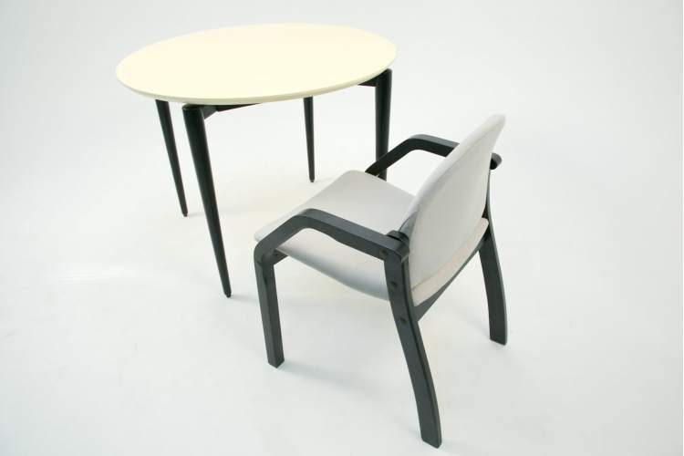 Стул-кресло Джуно 2.0 чёрное дерево/серый-13