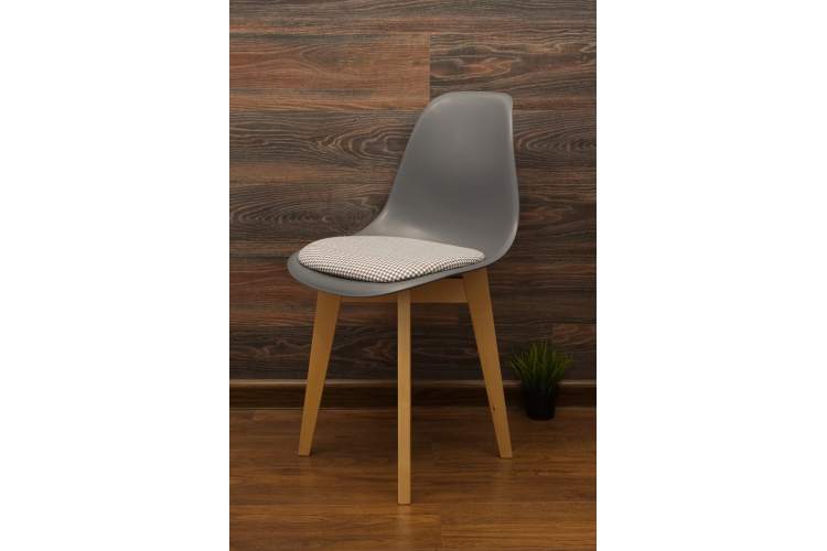 Стул Сашш натур /серый, серая гусиная лапка-2