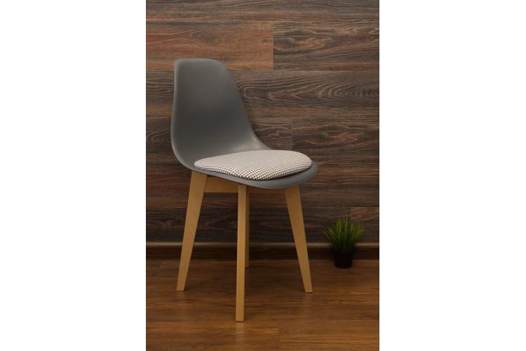 Стул Сашш натур /серый, серая гусиная лапка-8