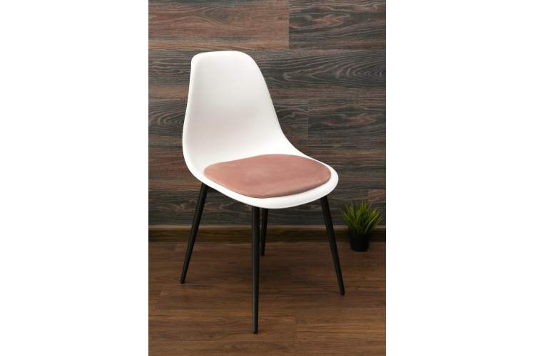 Стул Туссе чёрный /белый, розовый-1