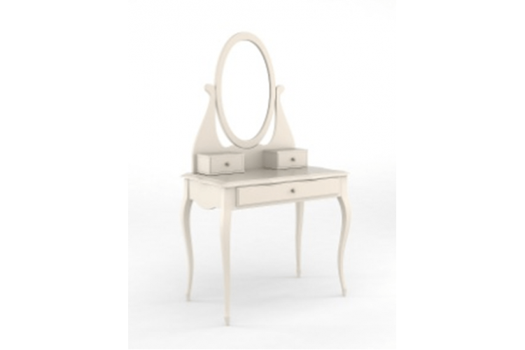 Туалетный стол Малонн Арри с секретером и зеркалом Белый