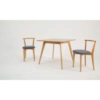 Стол Arki М 90 натур со стульями Франк ПМ натур/графит рогожка