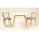 Стол Arki М 100 натур/слоновая кость со стульями Франк ПМ натур/гусиная лапка