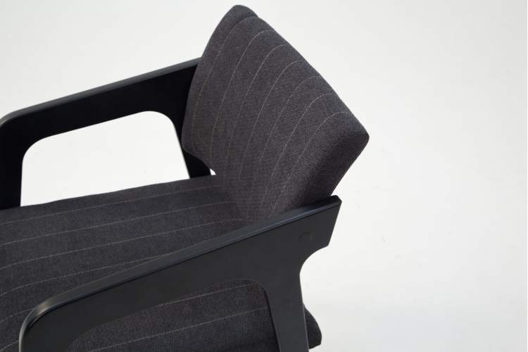 Стул-кресло Шадди чёрный/синий-6