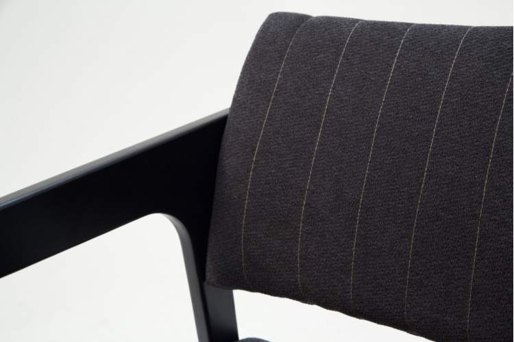 Стул-кресло Шадди чёрный/синий-11