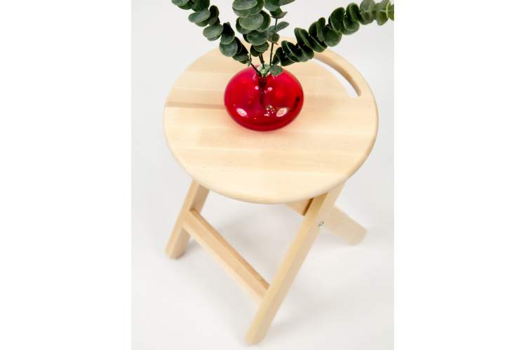 Складной табурет, кофейный стол, Таббу, натуральный без лака-5