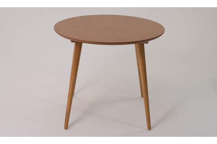 Стол Монте К 90 натур со стульями Франк натур рогожка серый-4