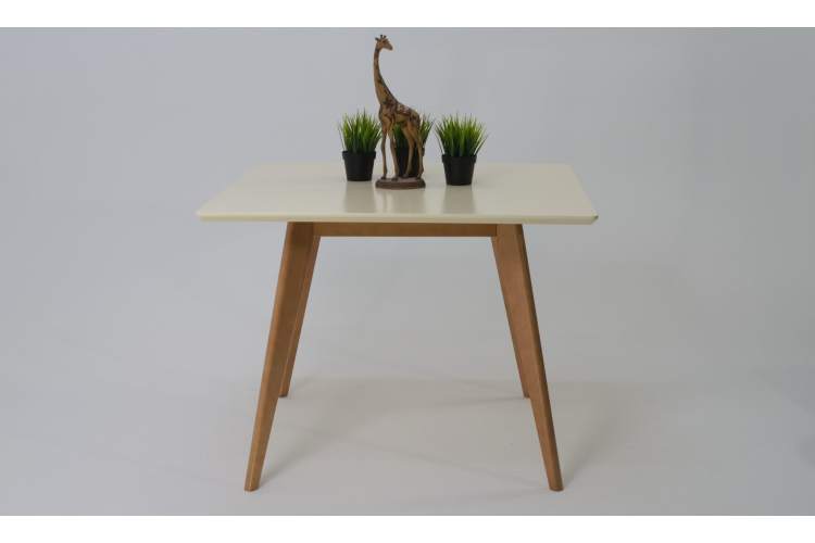 Стол Сканди М 100, Натуральное дерево/Слоновая кость-5