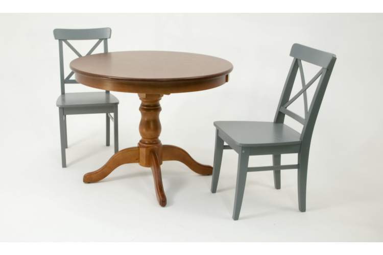 Обеденная группа Брамос К 100 орех со стульями Ингольф серый-1