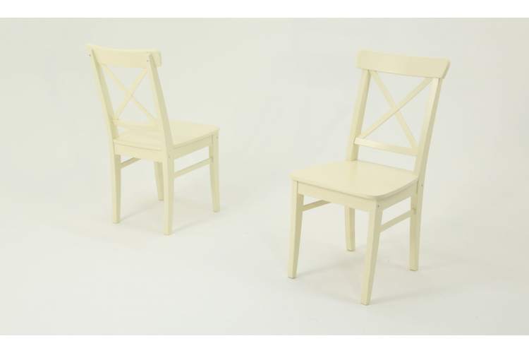 Стол Сканди М 90 орех/слоновая кость со стульями Ингольф слоновая кость-5