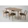 Стол Монте 120 натур со стульями Франк натур велюр коричневый