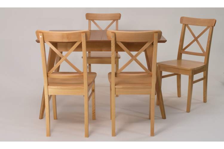Стол Сканди 120 натур со стульями Ингольф натур-3