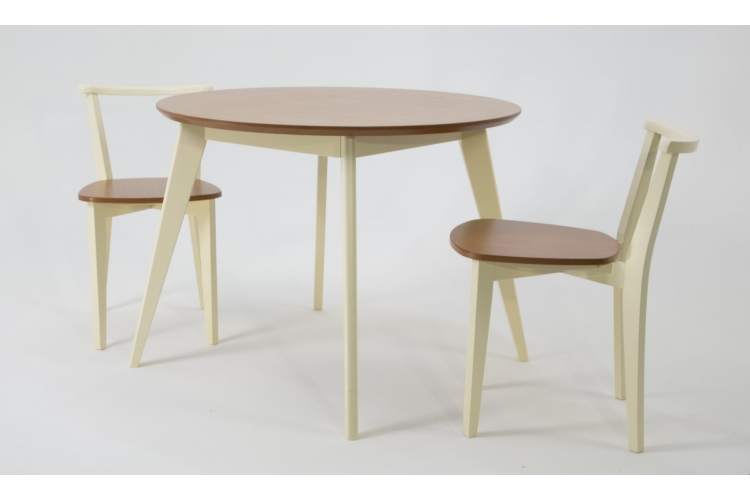 Стол Сканди К 100, Слоновая кость/Натуральное дерево-3