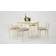 Стол Сканди 120 слоновая кость со стульями Франк слоновая кость велюр бежевый