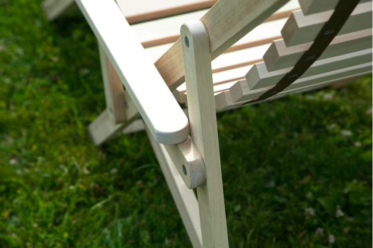 Шезлонг с подлокотниками Чивас, Натуральное дерево-17