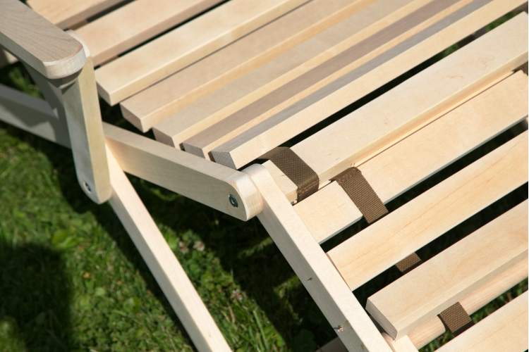 Шезлонг с подлокотниками Чивас, Натуральное дерево-16