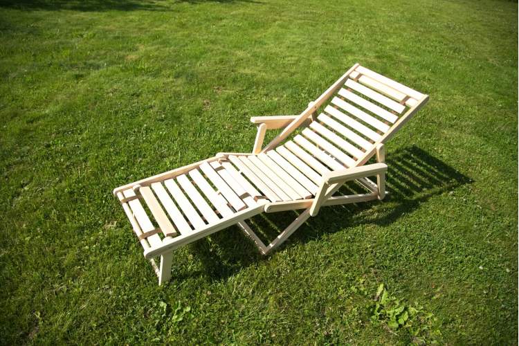 Шезлонг с подлокотниками Чивас, Натуральное дерево-23