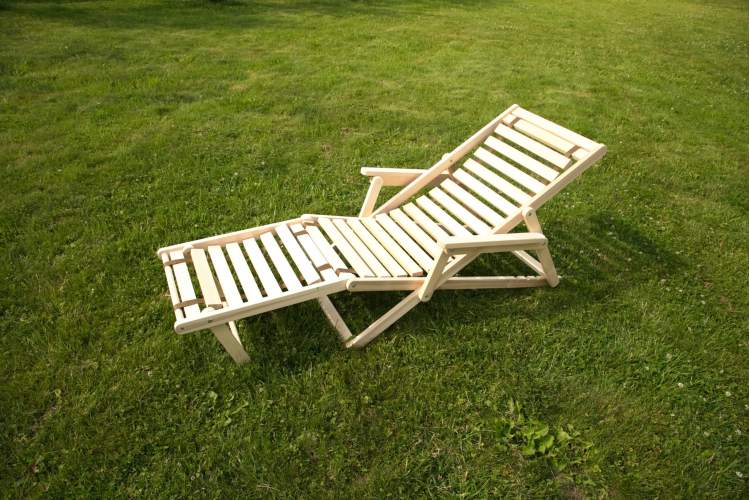 Шезлонг с подлокотниками Чивас, Натуральное дерево-21