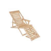 Шезлонг с подлокотниками Чивас, Натуральное дерево