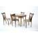 Обеденная группа Верди 120 со стульями Миранда орех/ ромб коричневый