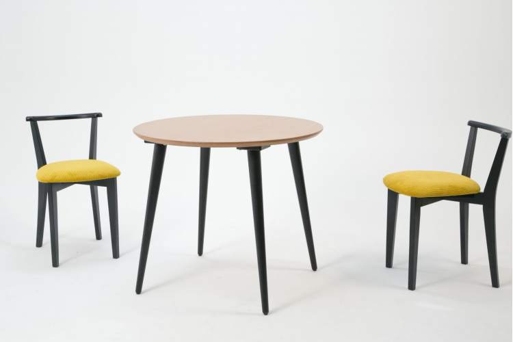 Стол Монте К 100 чёрное дерево/натур-5