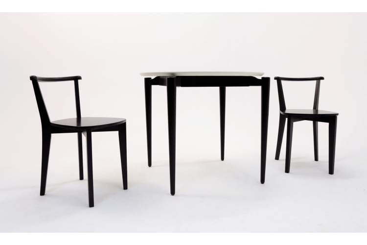 Стол Pawook К 90 чёрный/слоновая кость-6