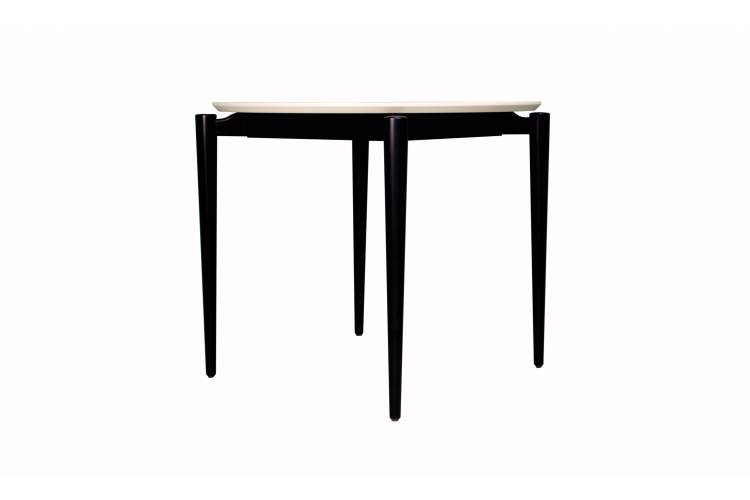 Стол Pawook К 90 чёрный/слоновая кость-1