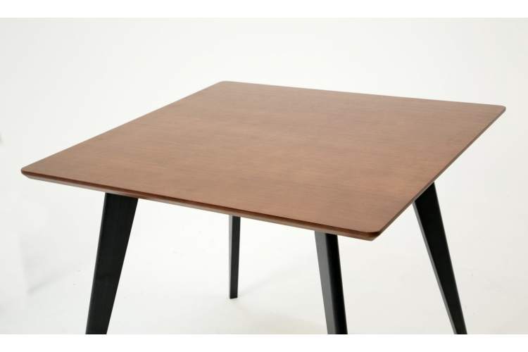 Стол Сканди М 90 чёрное дерево/орех-3