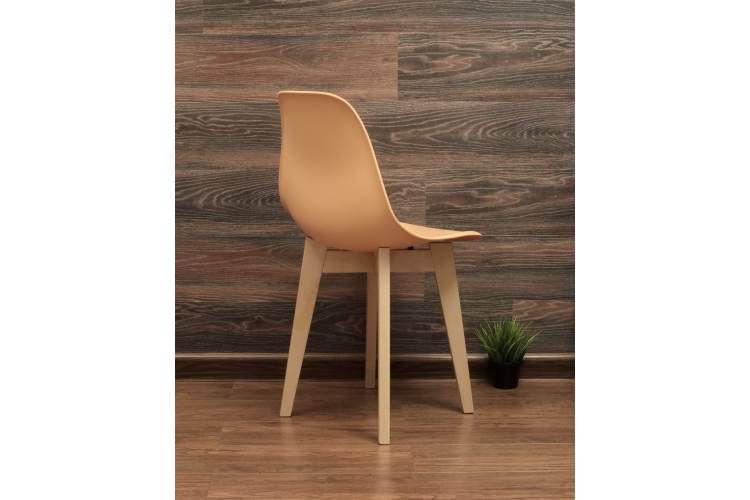 Стол Монте К 100 натур со стульями Сашш натур персик-10