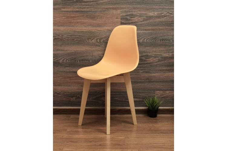 Стол Монте К 100 натур со стульями Сашш натур персик-6