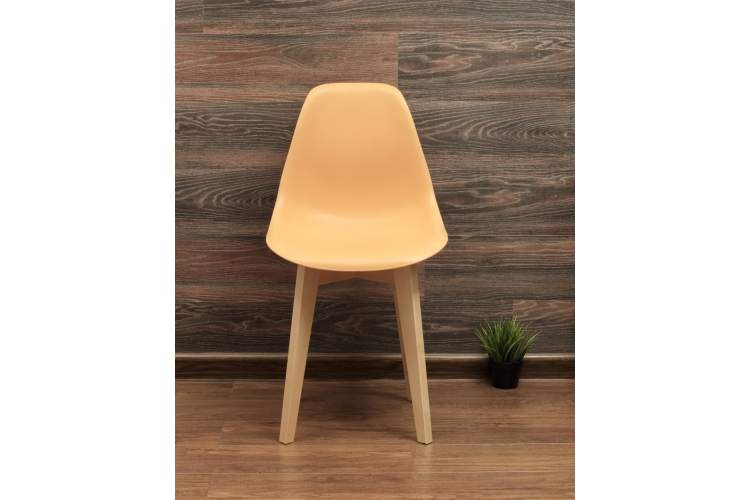 Стол Монте К 100 натур со стульями Сашш натур персик-5