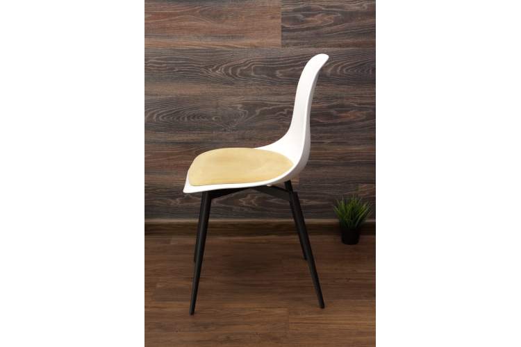 Стул Туссе чёрный /белый, горчичный-6