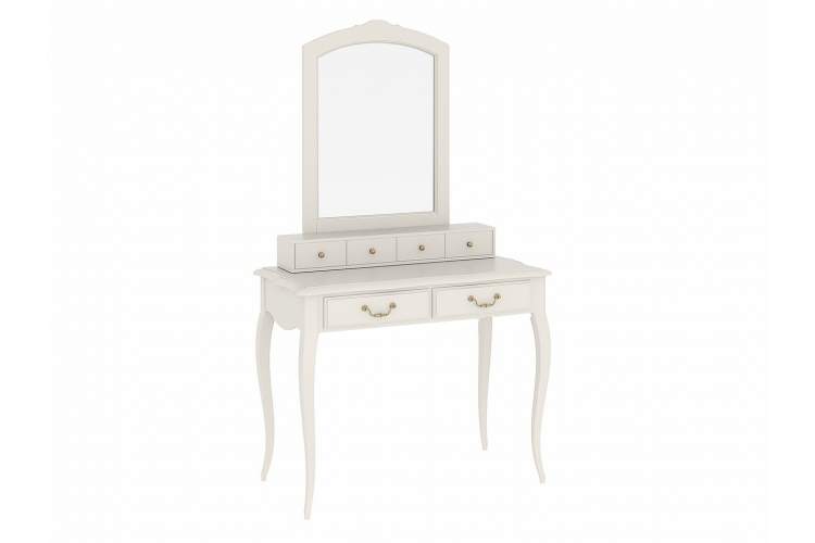 Туалетный стол Малонн Ави с секретером и зеркалом Белый